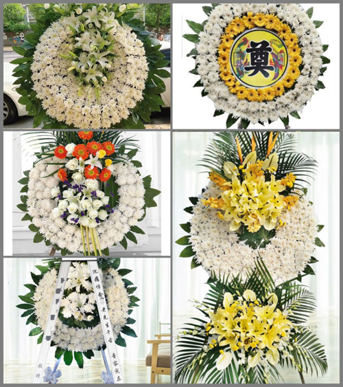 湖南邵阳洞口县竹市镇永胜村花圈速递